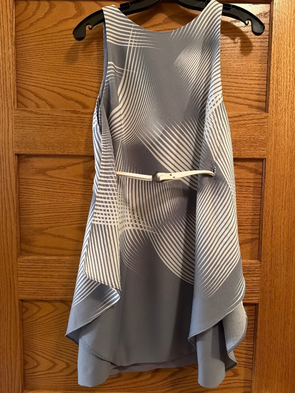 Halston Heritage Light Blue Belted Dress
